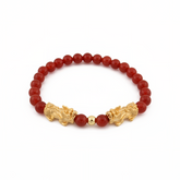 Fortune Charm | Mini Pixiu Red Agate Bracelet